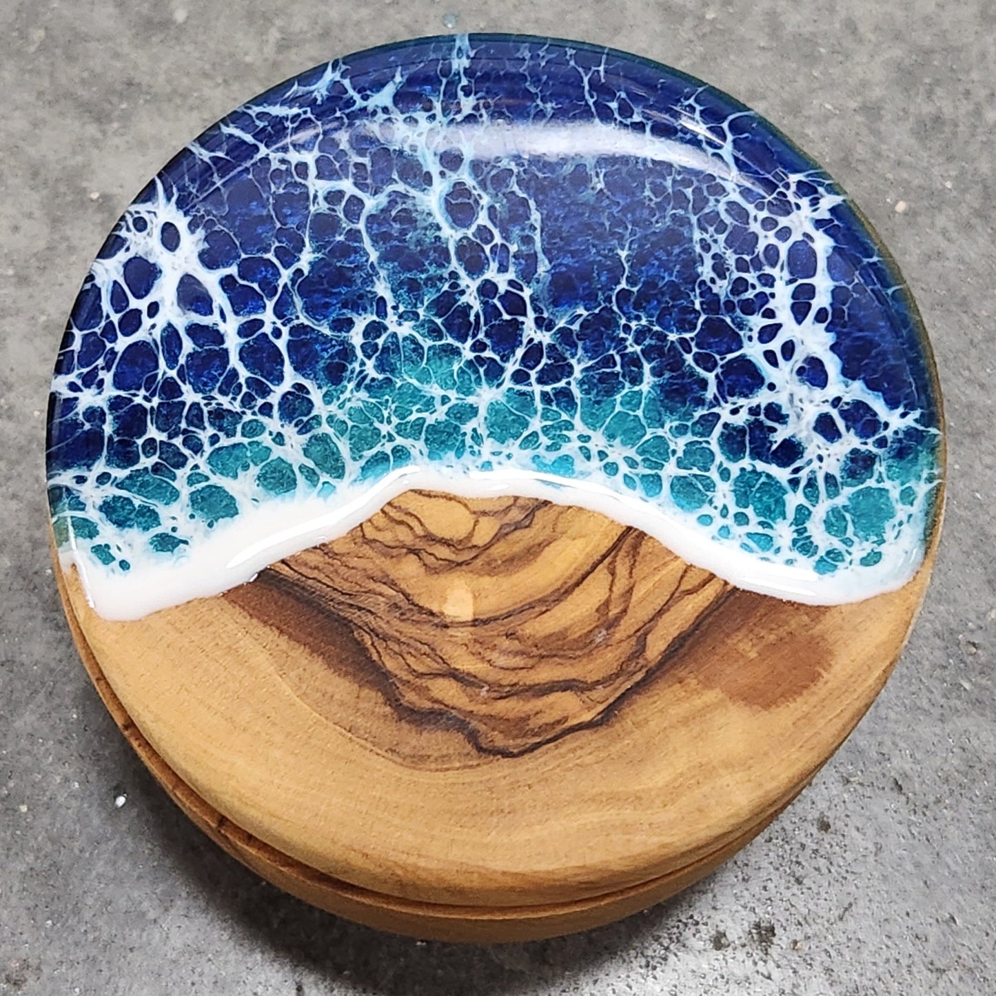 Olivewood Salt Cellar or Trinket box Cellar