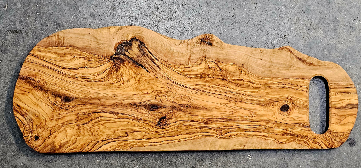 Olivewood Cutting Board Cheese Serving Tray - Custom Engraved Olive Wood Boards