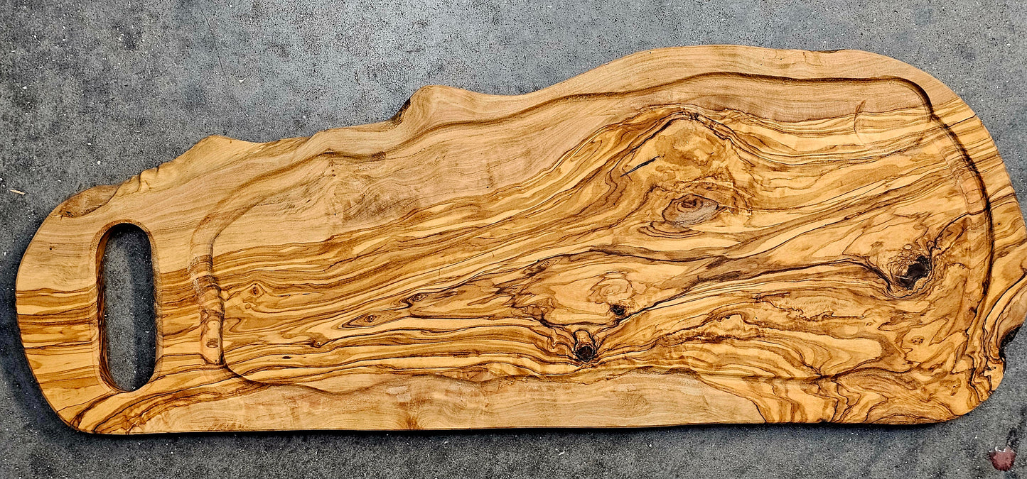 Olivewood Cutting Board Cheese Serving Tray - Custom Engraved Olive Wood Boards