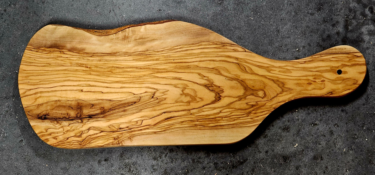 Olivewood Cutting Board Cheese Serving Tray - Custom Engraved Olive Wood Boards