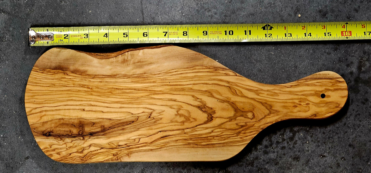Olivewood Cutting Board Cheese Serving Tray - Custom Engraved Olive Wood Boards