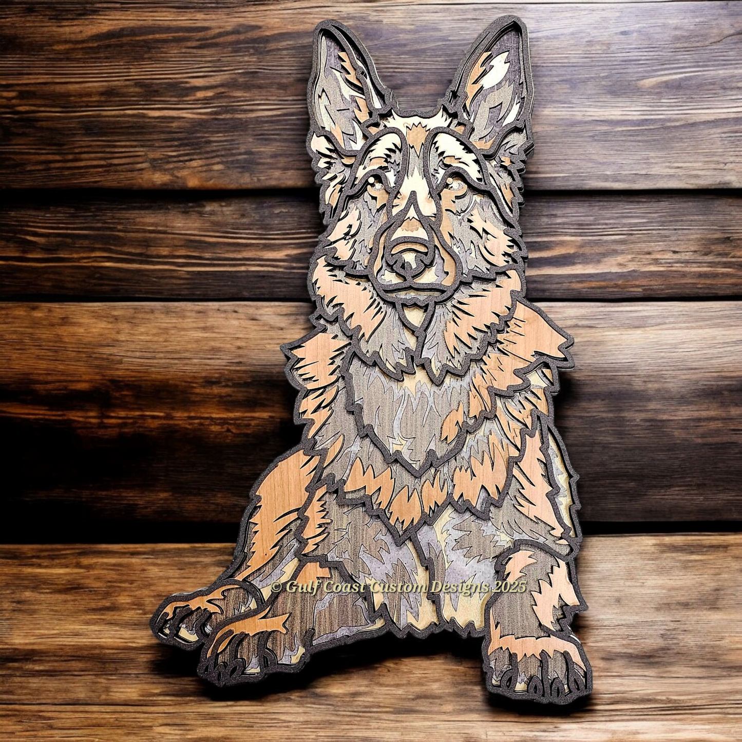 Multi-Layer German Shepherd Wood Art | Custom Dog Art