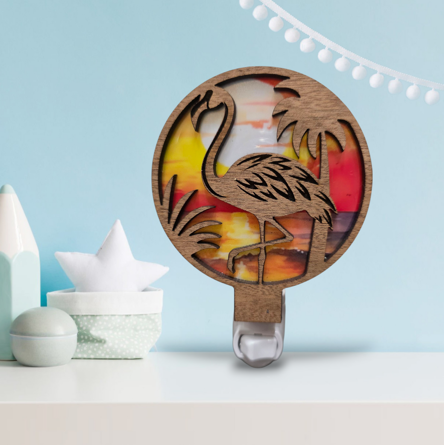 Flamingo LED Tropical Coastal Nightlight