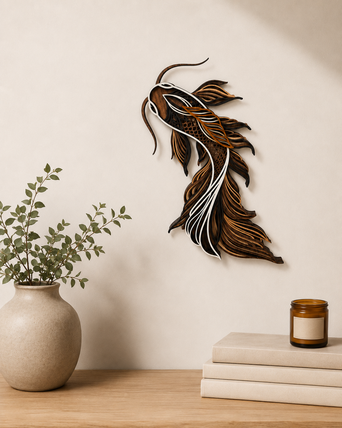 Koi Fish Multi-layer Wall Art (Wholesale)