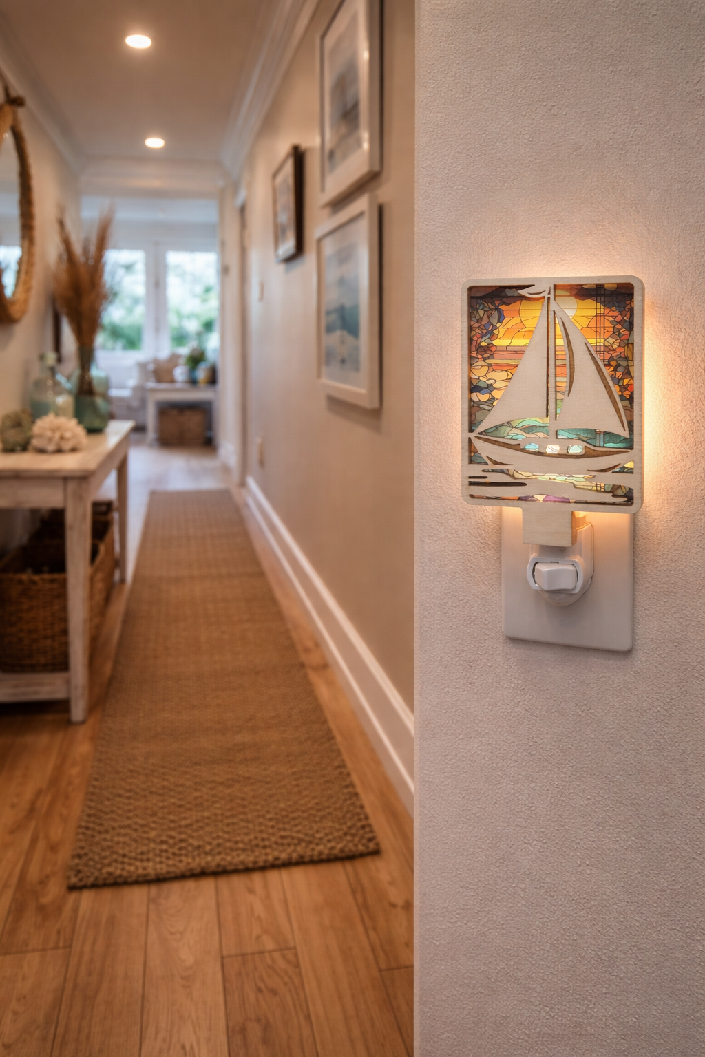 Sailboat LED Night Light - Tropical Coastal Decor Night Light (Wholesale)