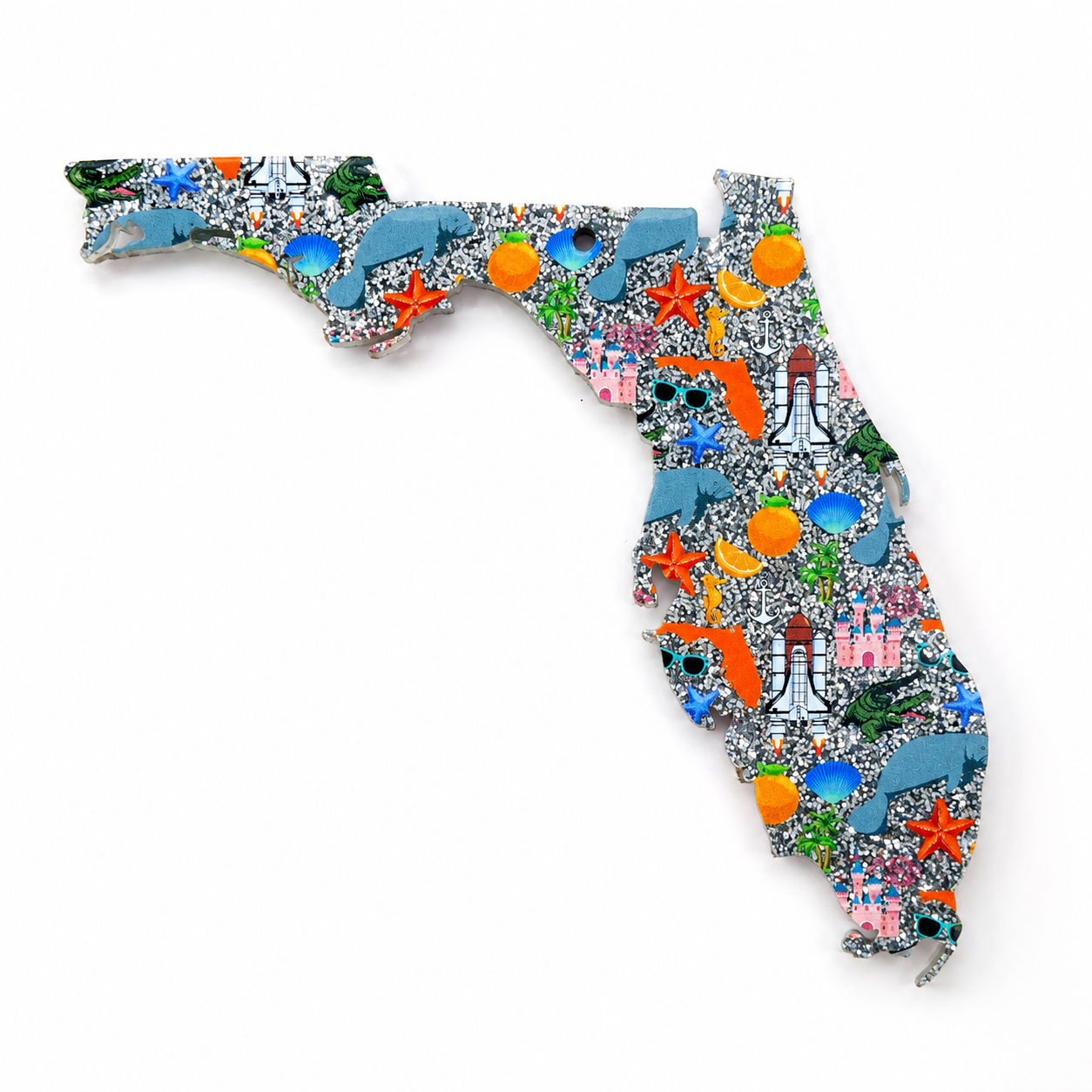 Florida Icons Tropical Holiday Ornament (Wholesale)