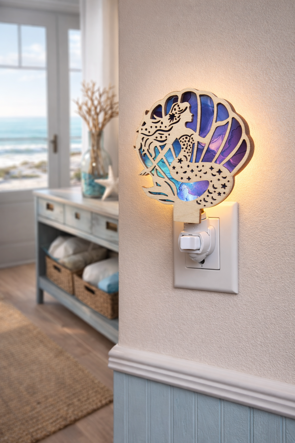 Mermaid LED Tropical Coastal Night Light (Wholesale)