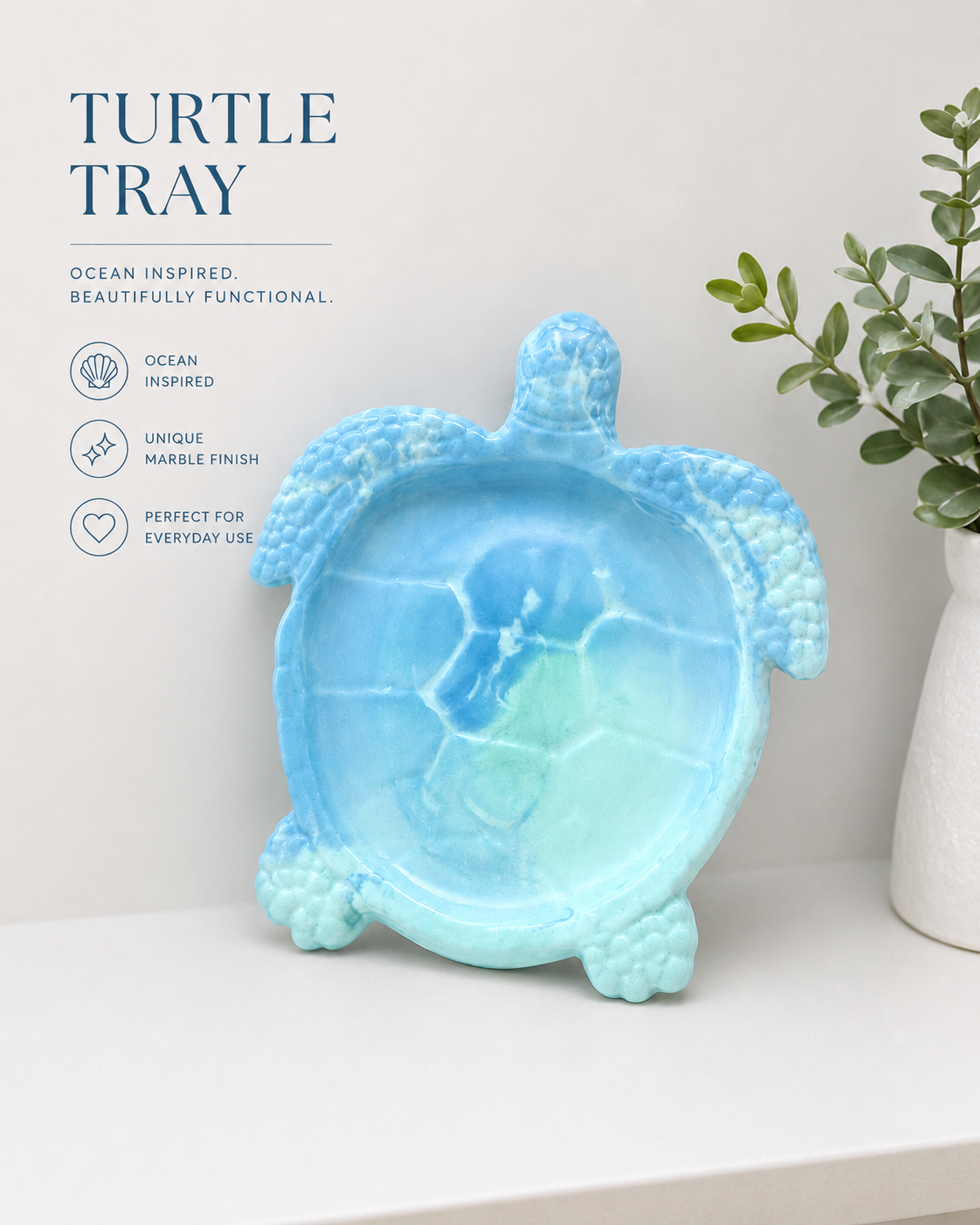 Turtle Tray Eco-Resin Tray - Luxe Collection