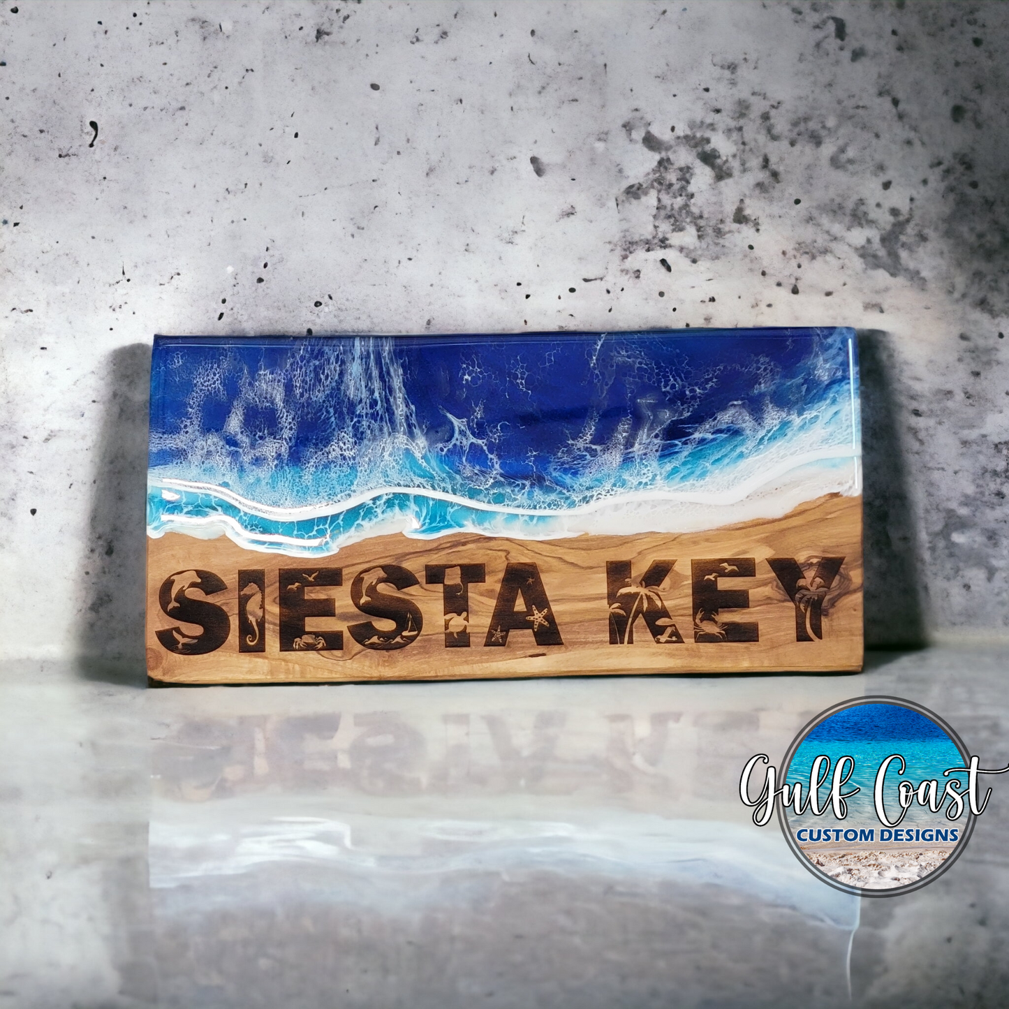 Siesta Key Olivewood Beach Decor - Kitchen Decor Wall Art Cheeseboard Serving Wall Art Serving Trays