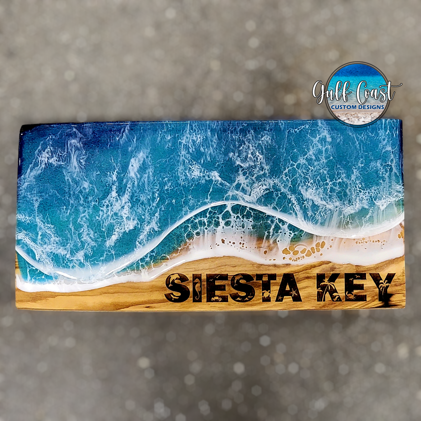 Siesta Key Beach Decor - Kitchen Decor Wall Art Cheeseboard Serving Wall Art