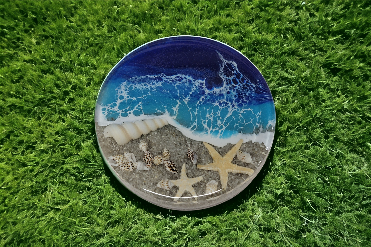 Custom 3D Beach Coasters Home Decor - Handmade Kitchen Beach Decor