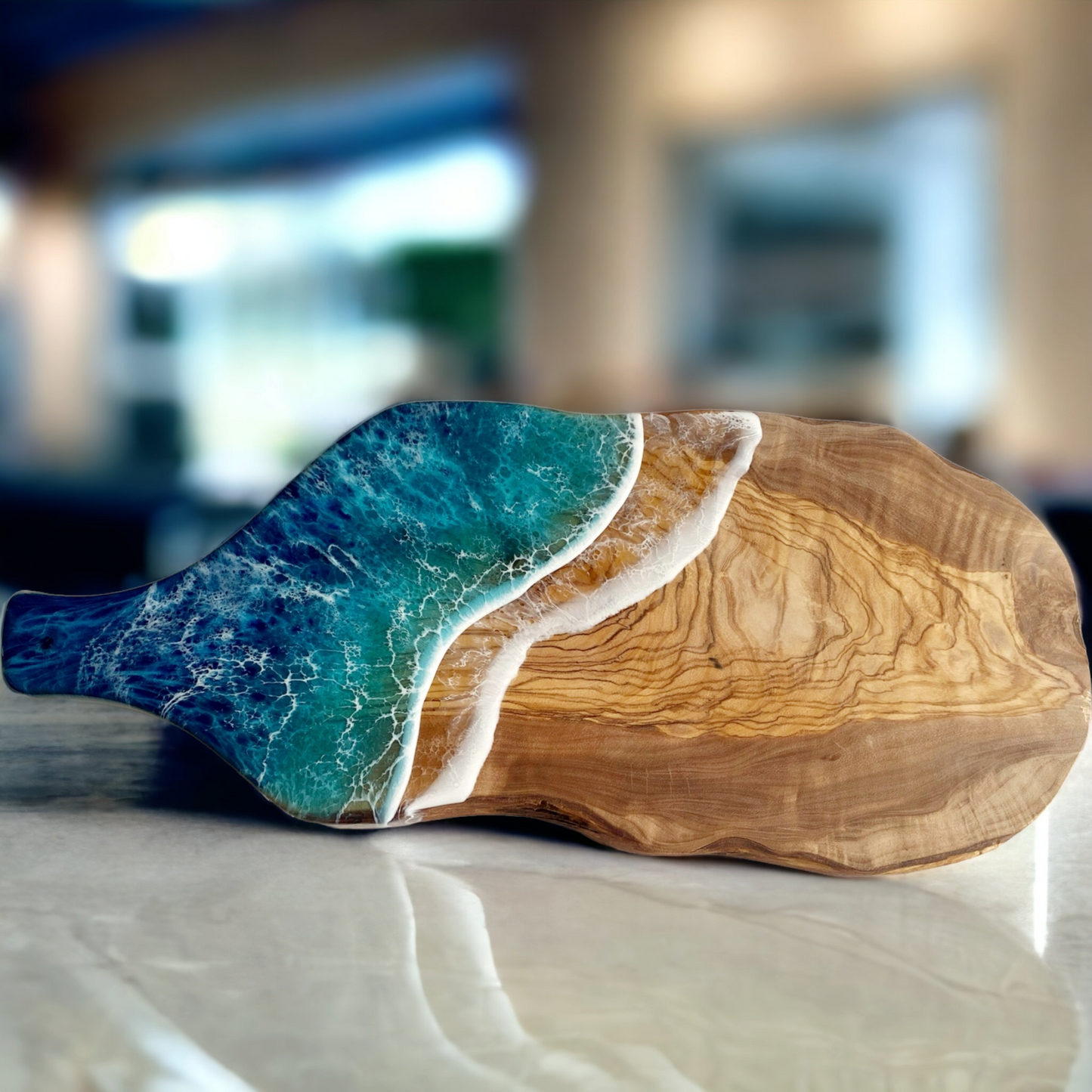Olivewood Ocean Resin Charcuterie Kitchen Board Cheese Board Decor