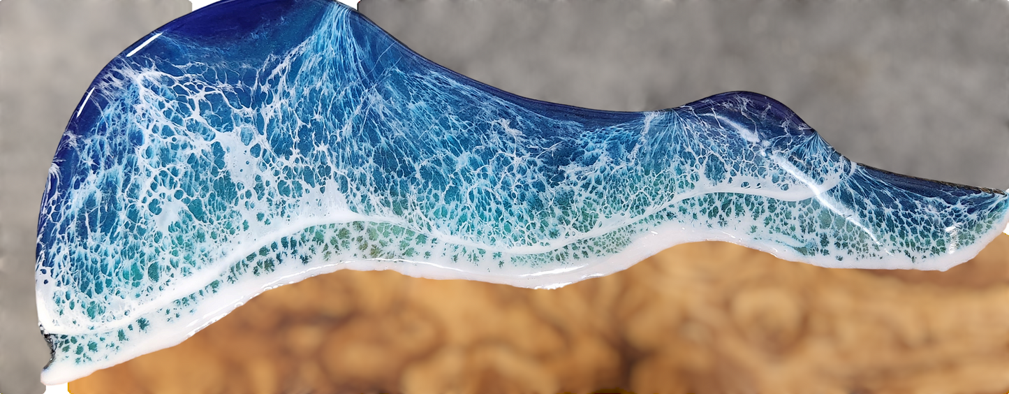 Olivewood Charcuterie ’Chasing Waves’ Ocean Epoxy Beach Decor Board charcuterie