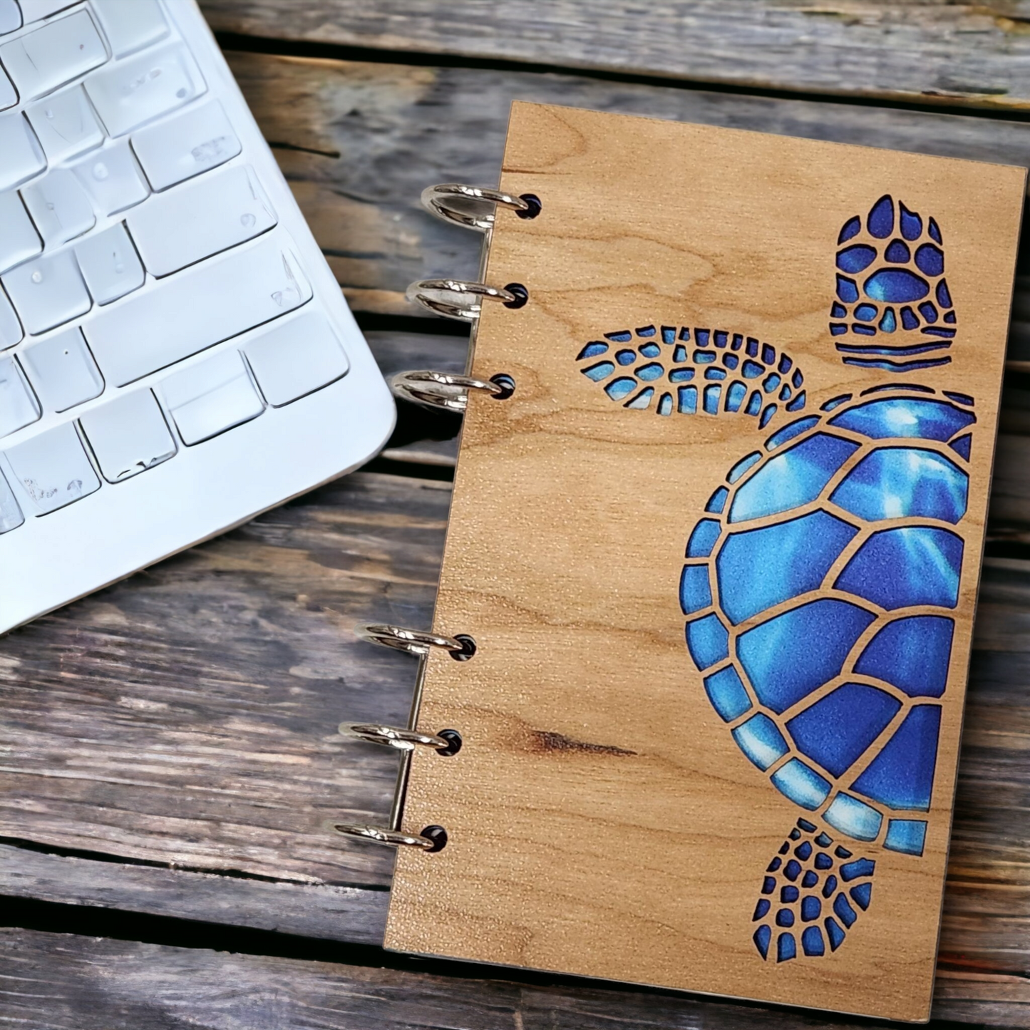 Wood Turtle Refillable Notebook Journal - A6 Refillable Notebook