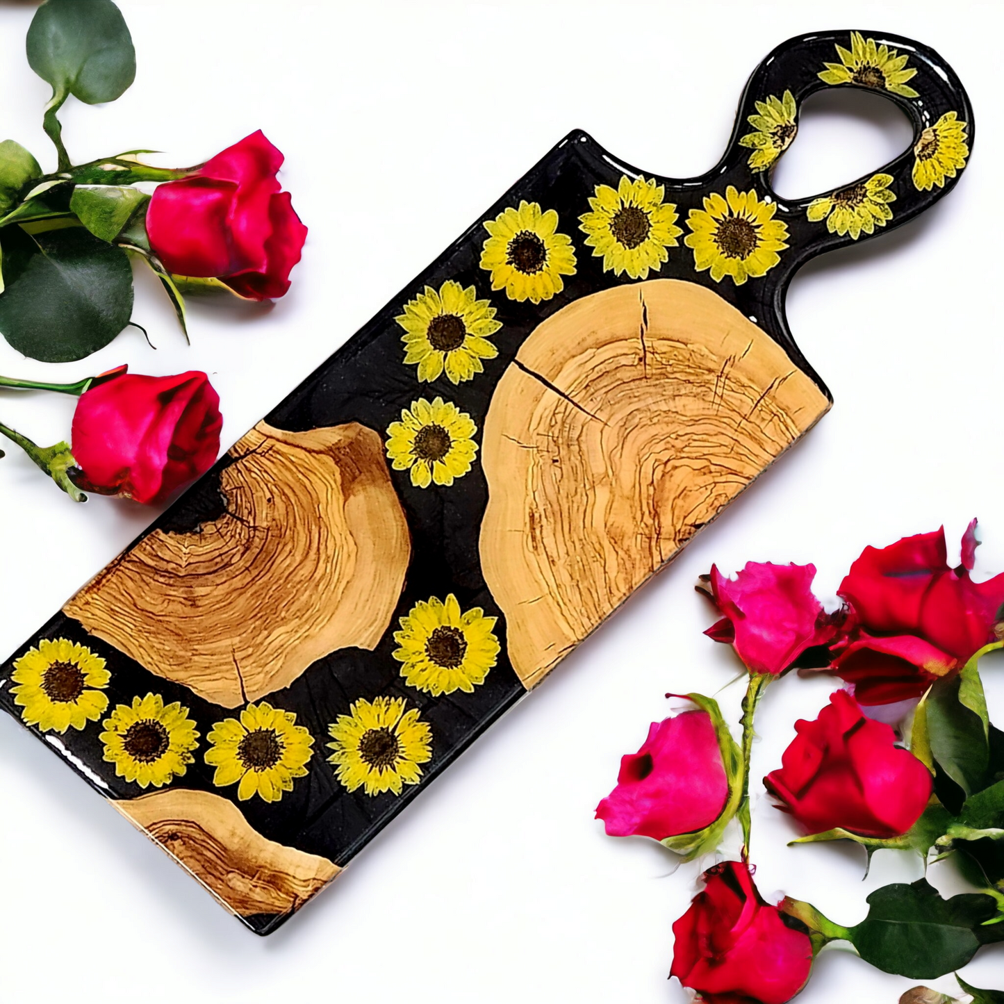 "Gratitude" 🌻 Olivewood Charcuterie Kitchen Decor Custom Serving Tray