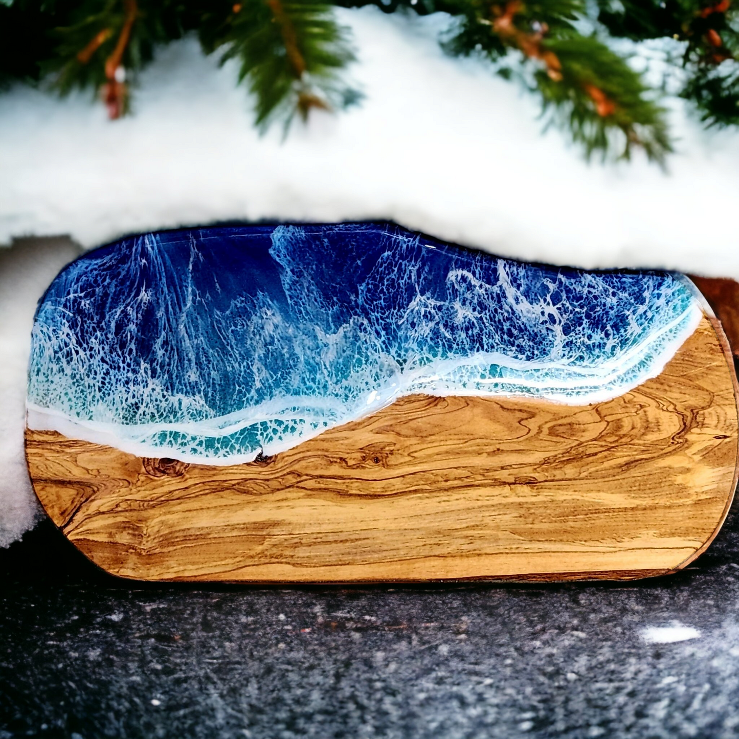 Olivewood & Resin Large Charcuterie Board Serving Tray
