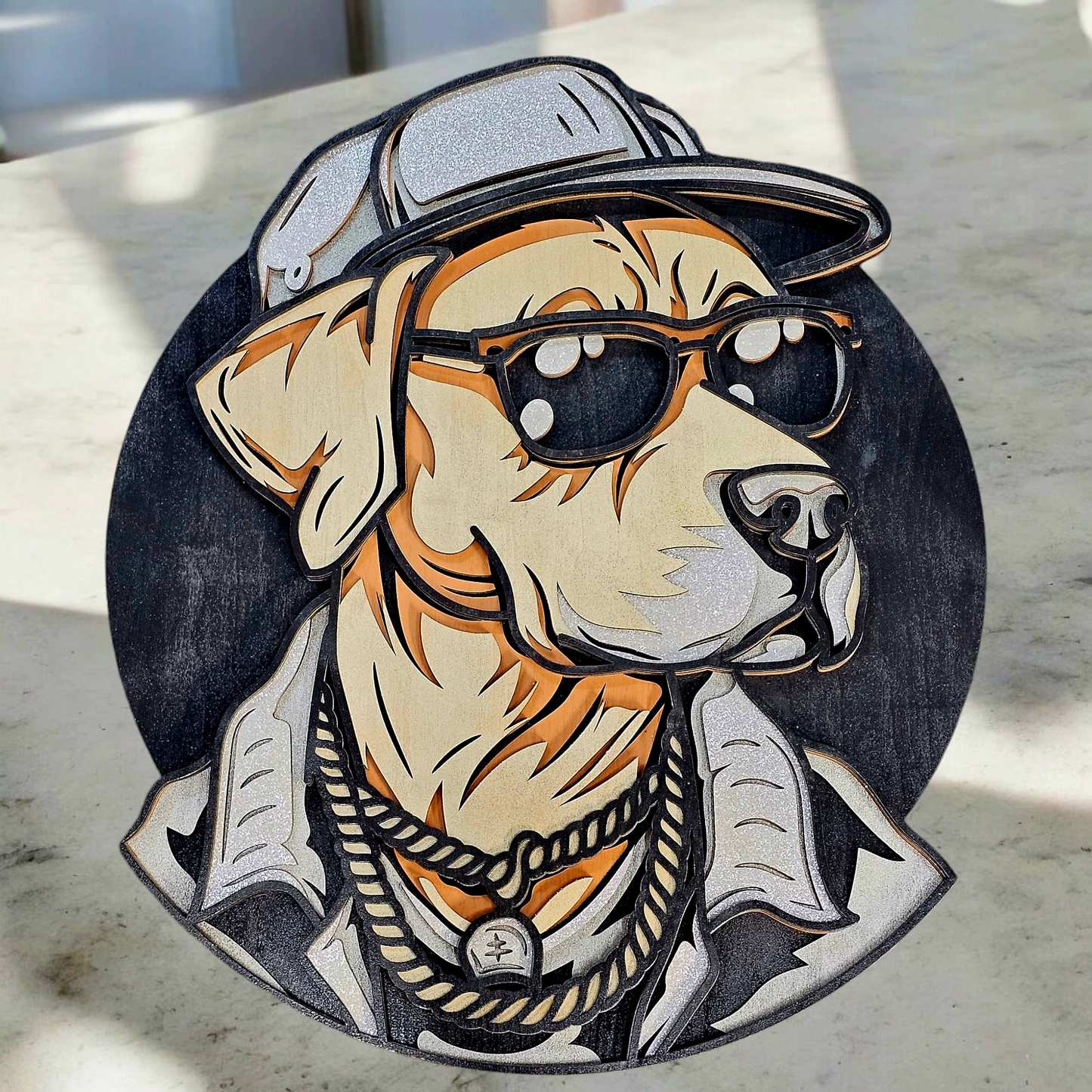 Multi-Layer Labrador Dog Art & Home Decor Artwork