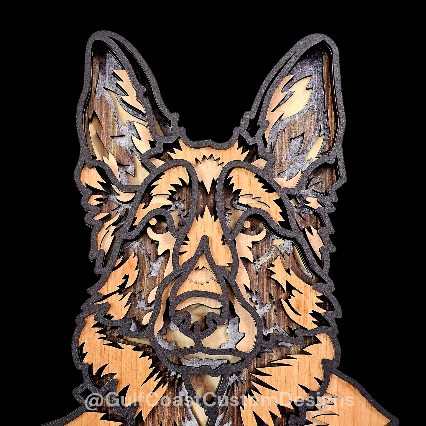 Multi-Layer German Shepherd Wood Art | Custom Dog Art