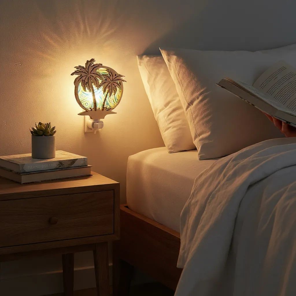 Coastal Palm Trees LED Night Light