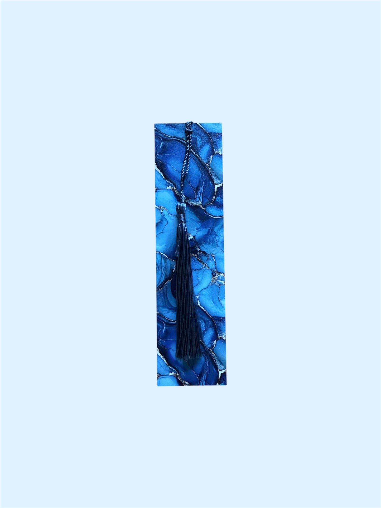 Blue Swirls Geode Bookmark