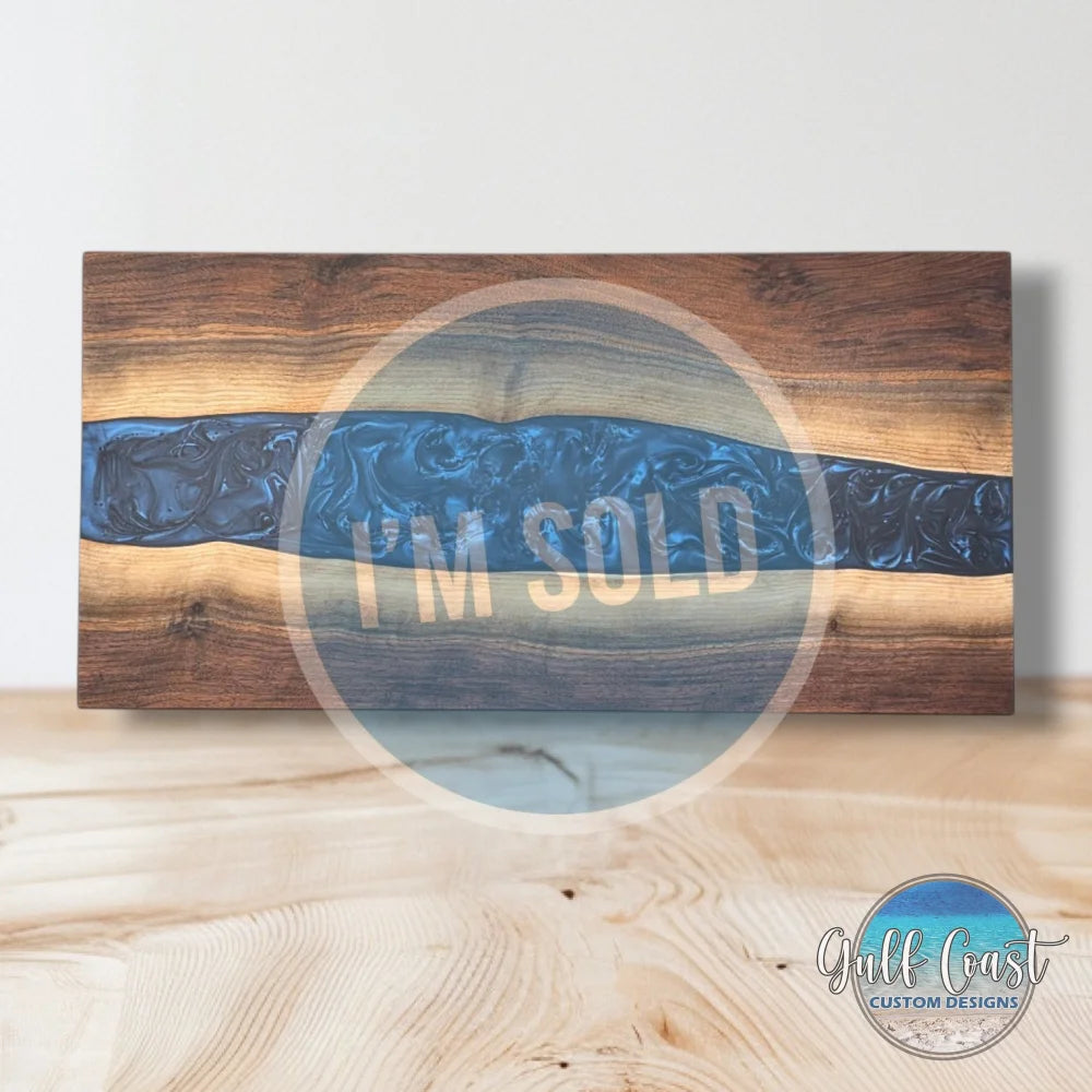 Handcrafted Walnut & Blue Resin Charcuterie Cutting Board – Custom Sarasota Woodwork cutting boards