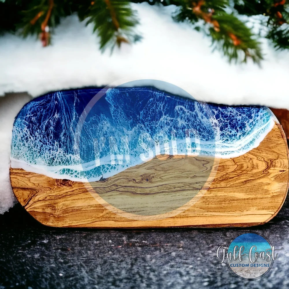 Olivewood & Resin Large Charcuterie Board Serving Tray Serving Trays