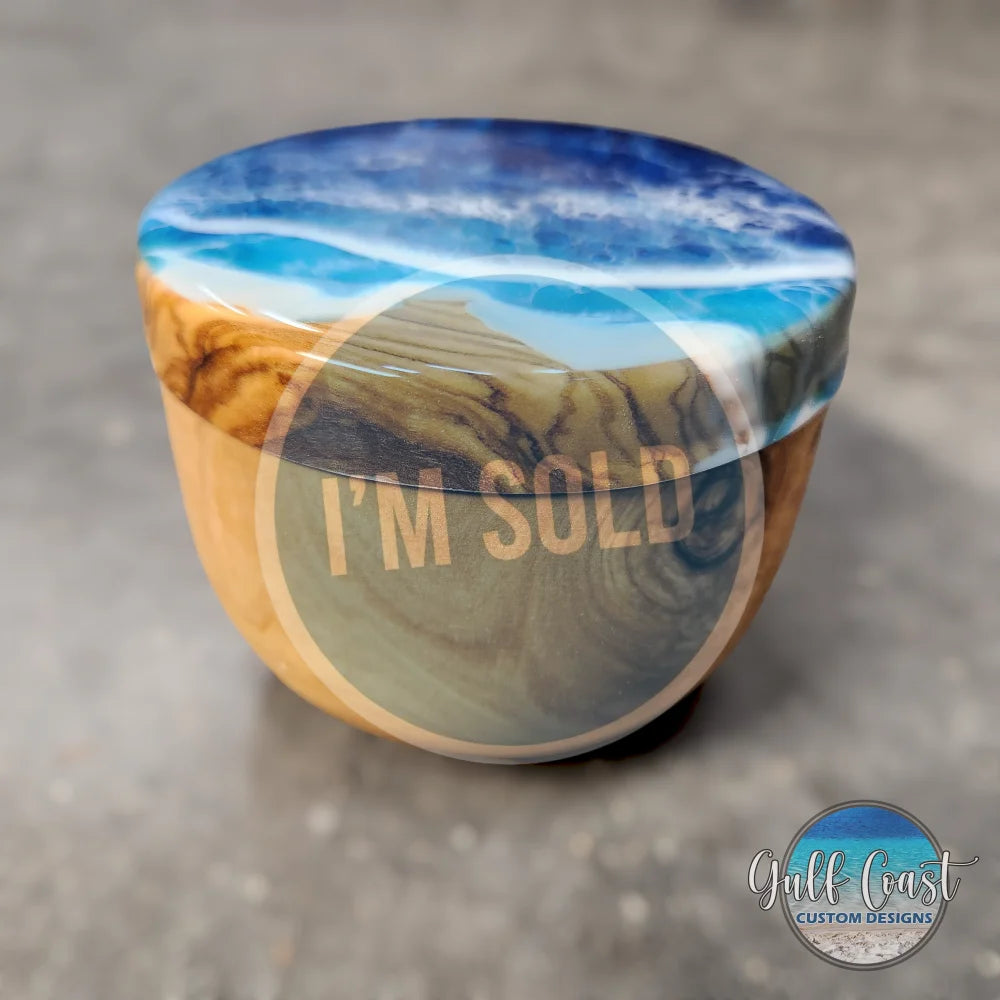 Olivewood Salt Cellar or trinket box Cellar