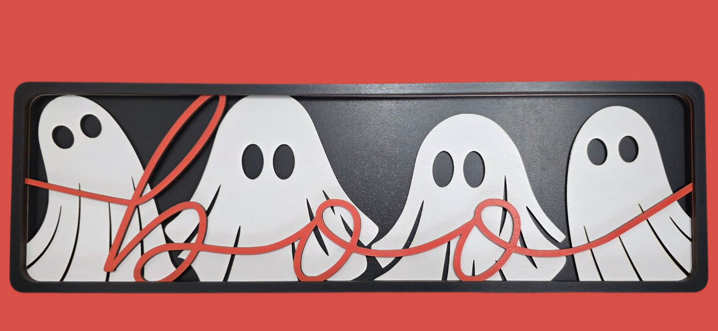 Halloween "Boo" Shelf Sitter – Multi-Layer Decorative Sign