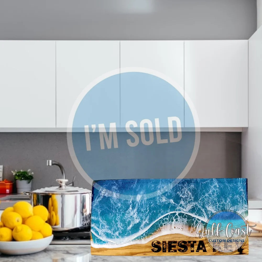 Siesta Key Beach Decor - Kitchen Decor Wall Art Cheeseboard Serving Wall Art Serving Trays