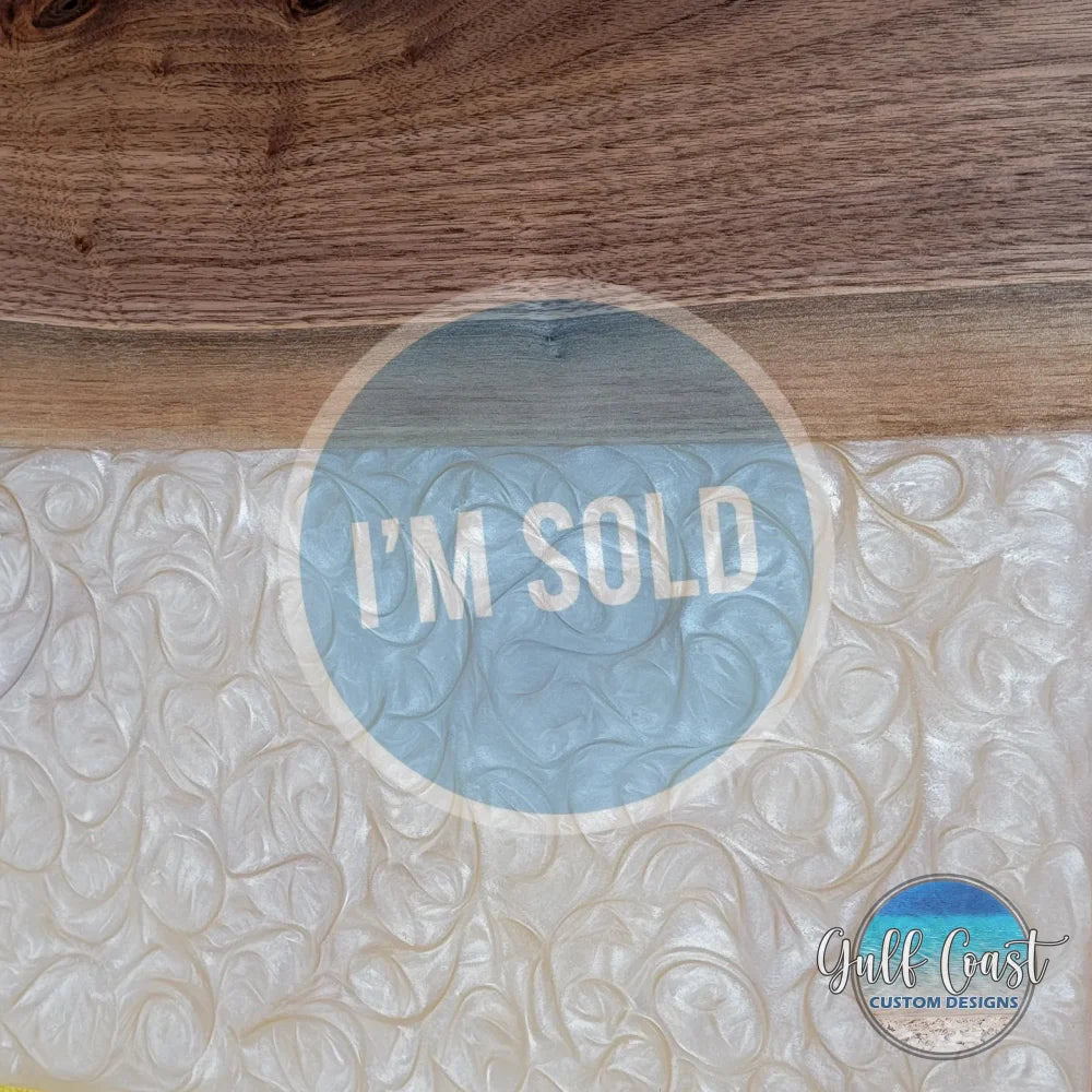’Star Struck’ Starfish Charcuterie Serving Tray Walnut Epoxy Board 12’’ X 16’’ Decorative Trays