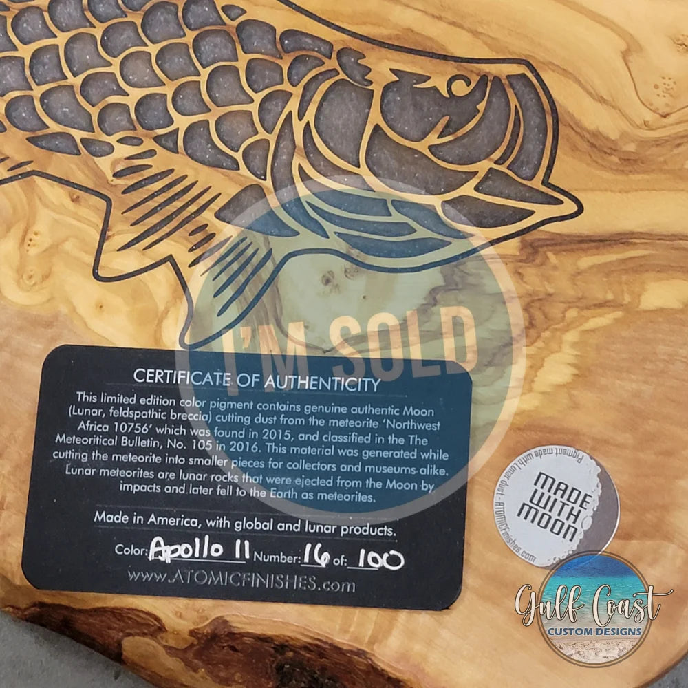 Tarpon Olivewood Limited Edition Moon Dust Inlay Charcuterie Board cutting boards