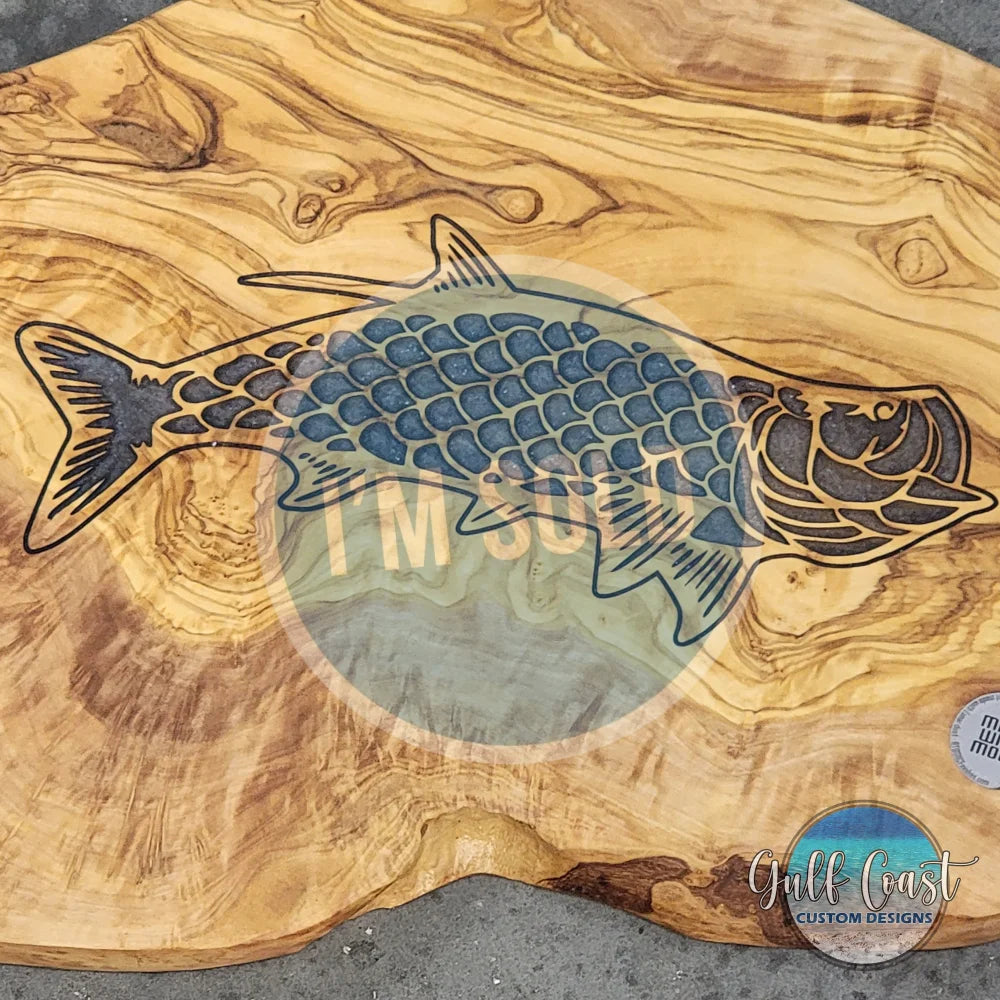 Tarpon Olivewood Limited Edition Moon Dust Inlay Charcuterie Board cutting boards