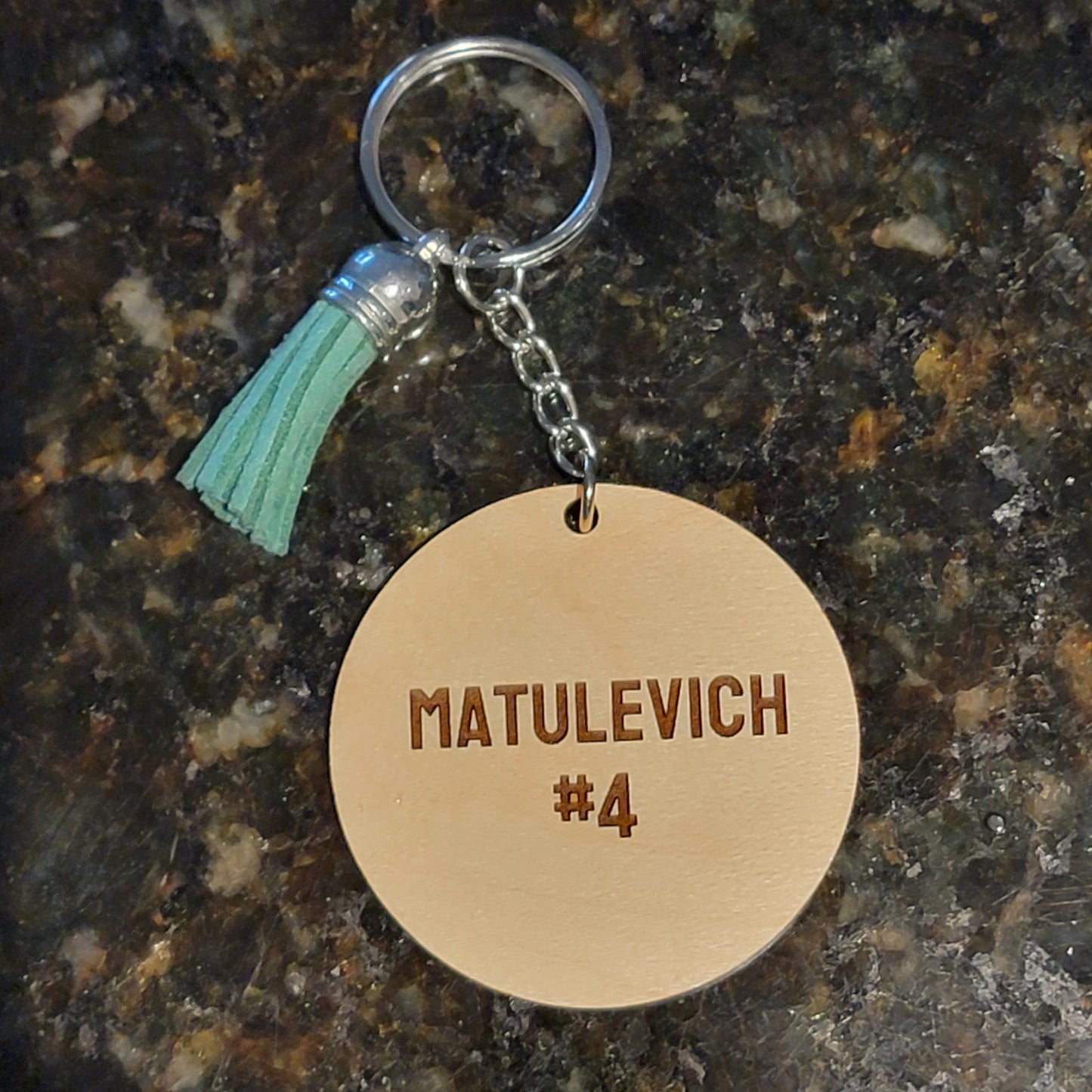 Football Mom Double Sided Football Ornament Keychain