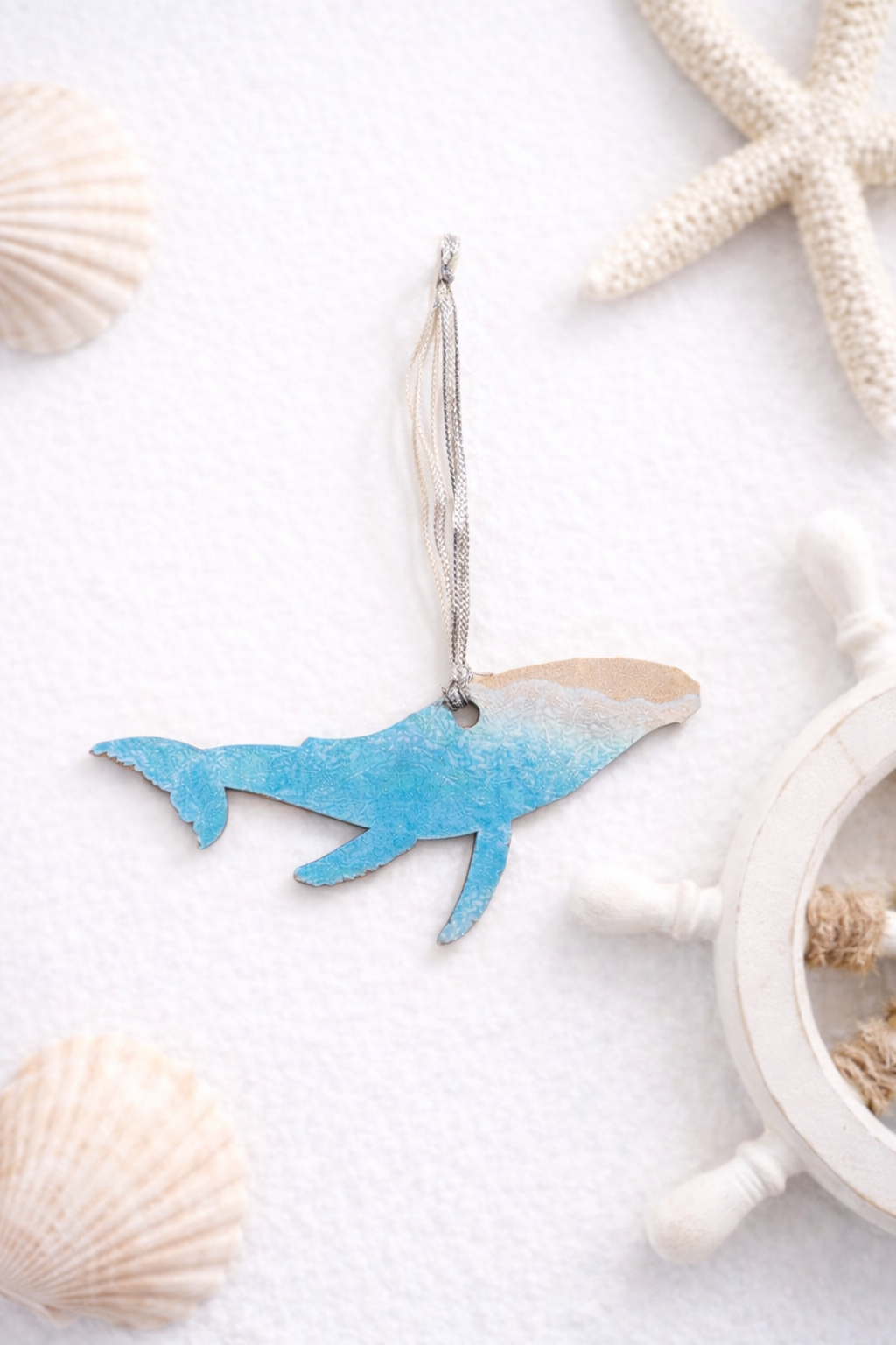 Ocean Themed Whale Christmas Holiday Ornament