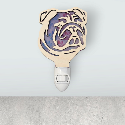 Bulldog Wood LED Night Light