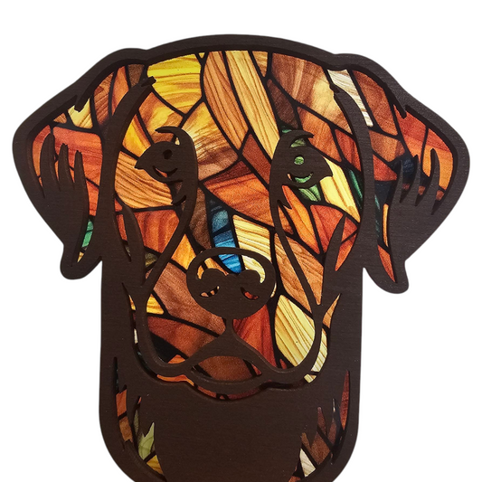 Labrador Retriever Wood LED Night Light