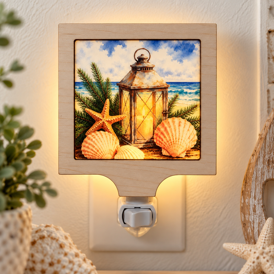 Coastal Starfish Seashell Tropical LED Night Light (Wholesale)