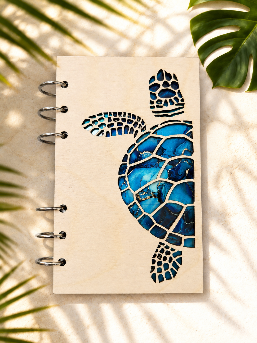 Wood Turtle Refillable Notebook Journal - A6 Refillable Notebook