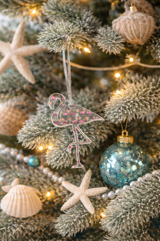 Flamingo Coastal Tropical Holiday Ornament (Wholesale)