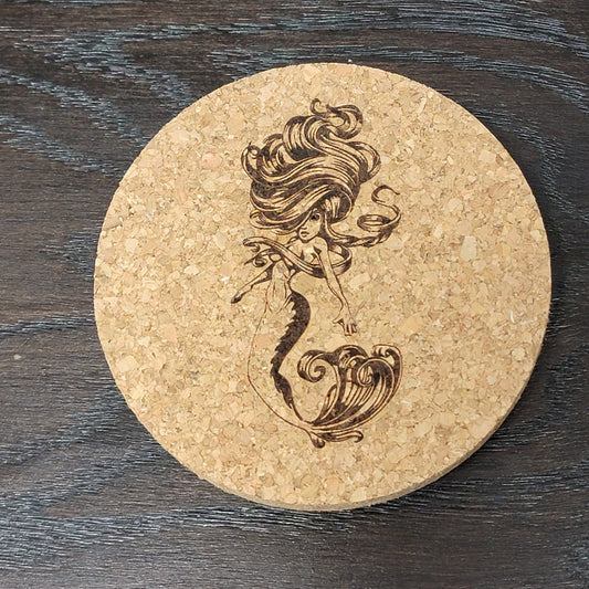 Mermaid Cork Coasters (Set of 4)