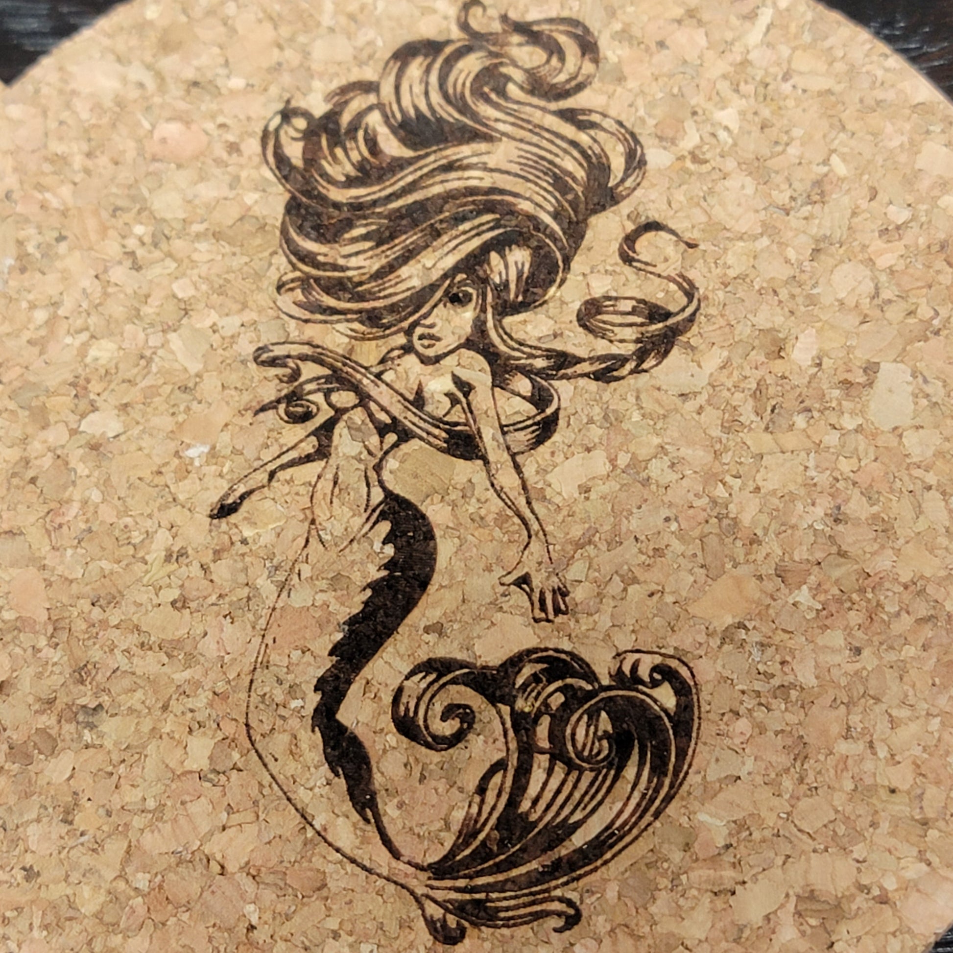 Mermaid Cork Coasters (Set of 4)