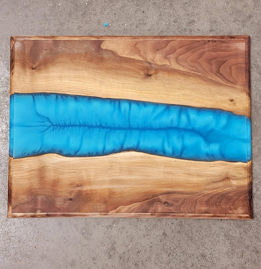 Walnut Charcuterie Board + Epoxy Design (Free Customization)