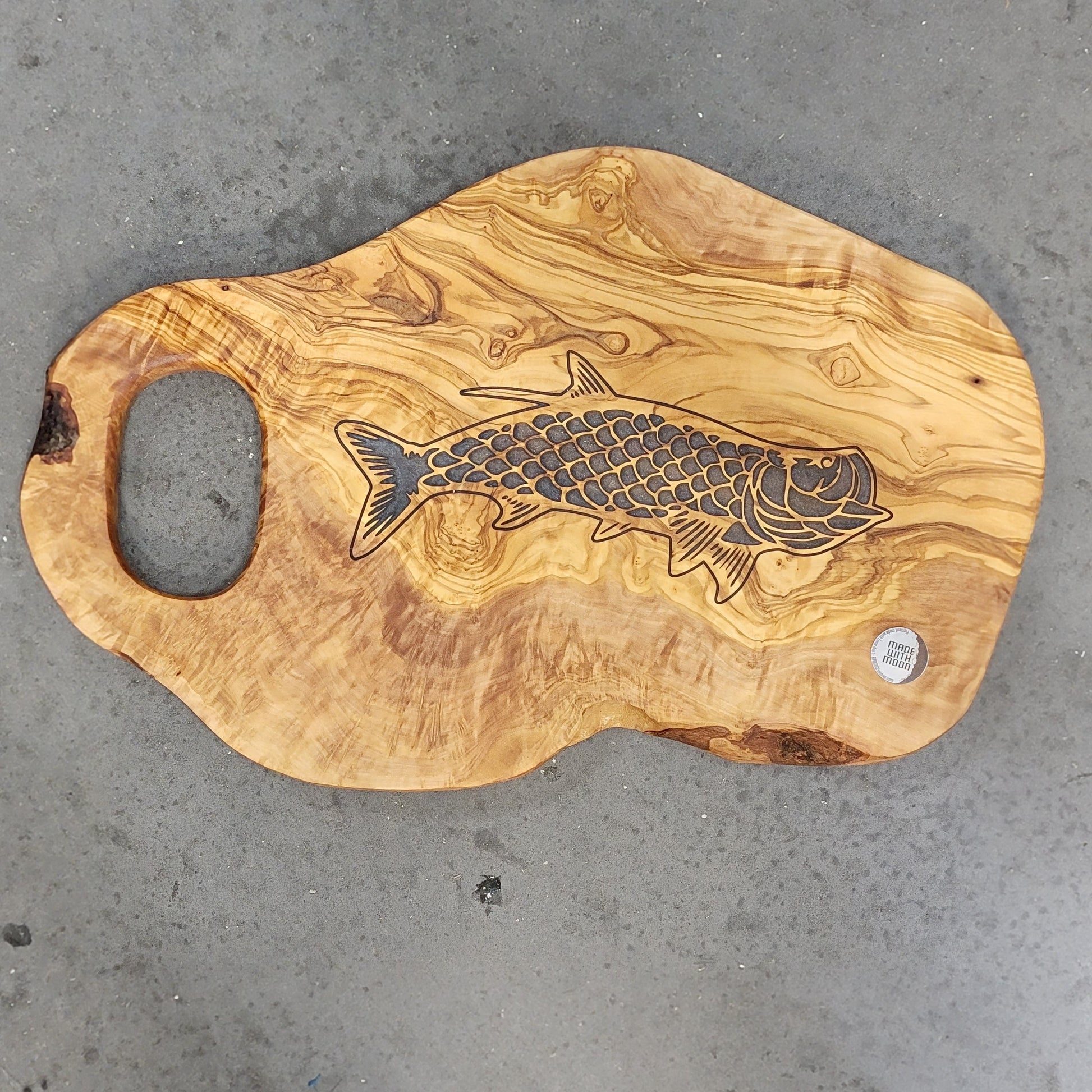 Tarpon Olivewood Limited Edition Moon Dust Inlay Charcuterie Board cutting boards