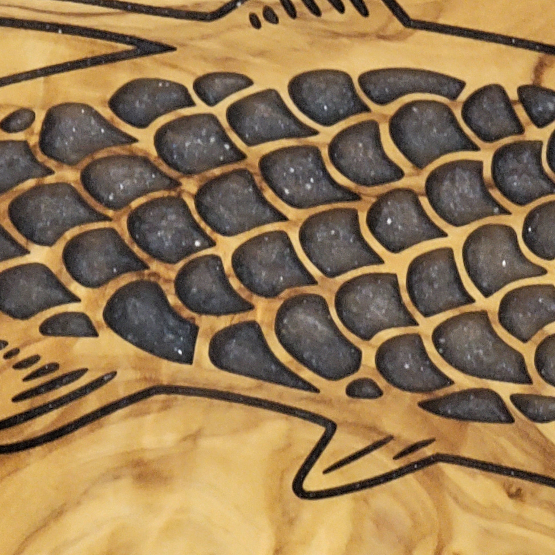 Tarpon Olivewood Limited Edition Moon Dust Inlay Charcuterie Board cutting boards