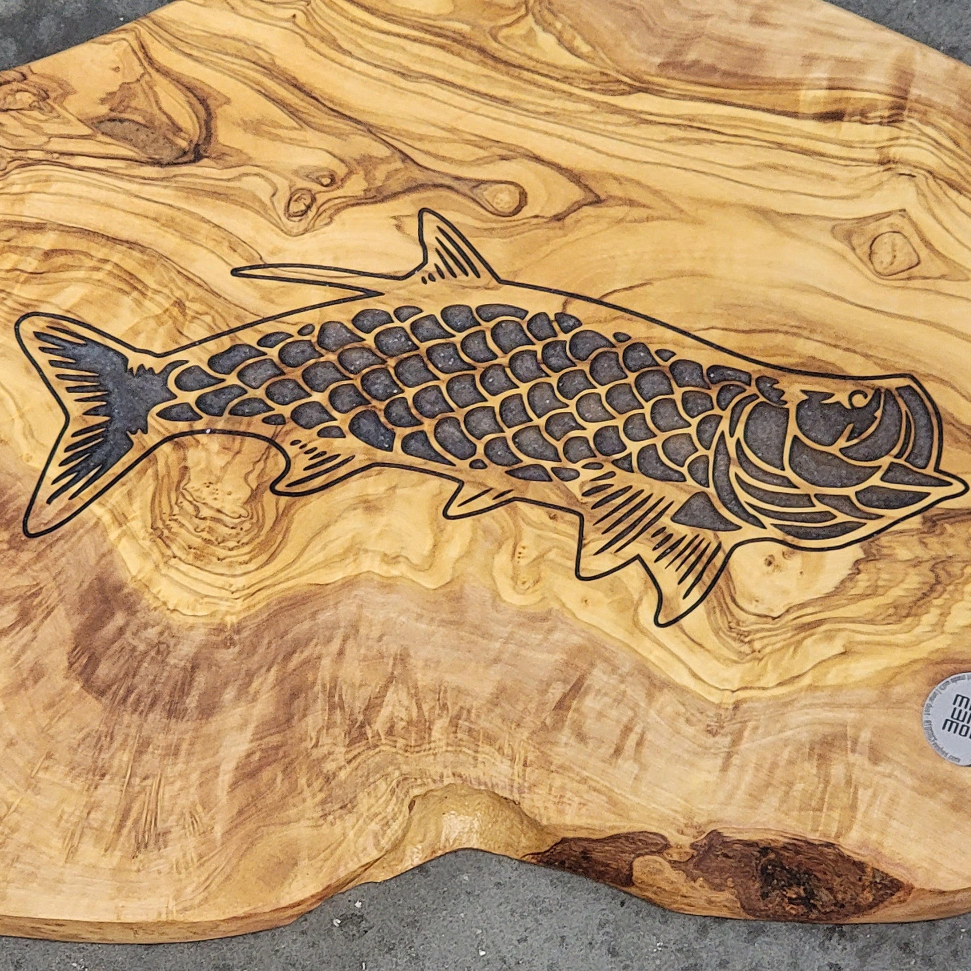 Tarpon Olivewood Limited Edition Moon Dust Inlay Charcuterie Board cutting boards