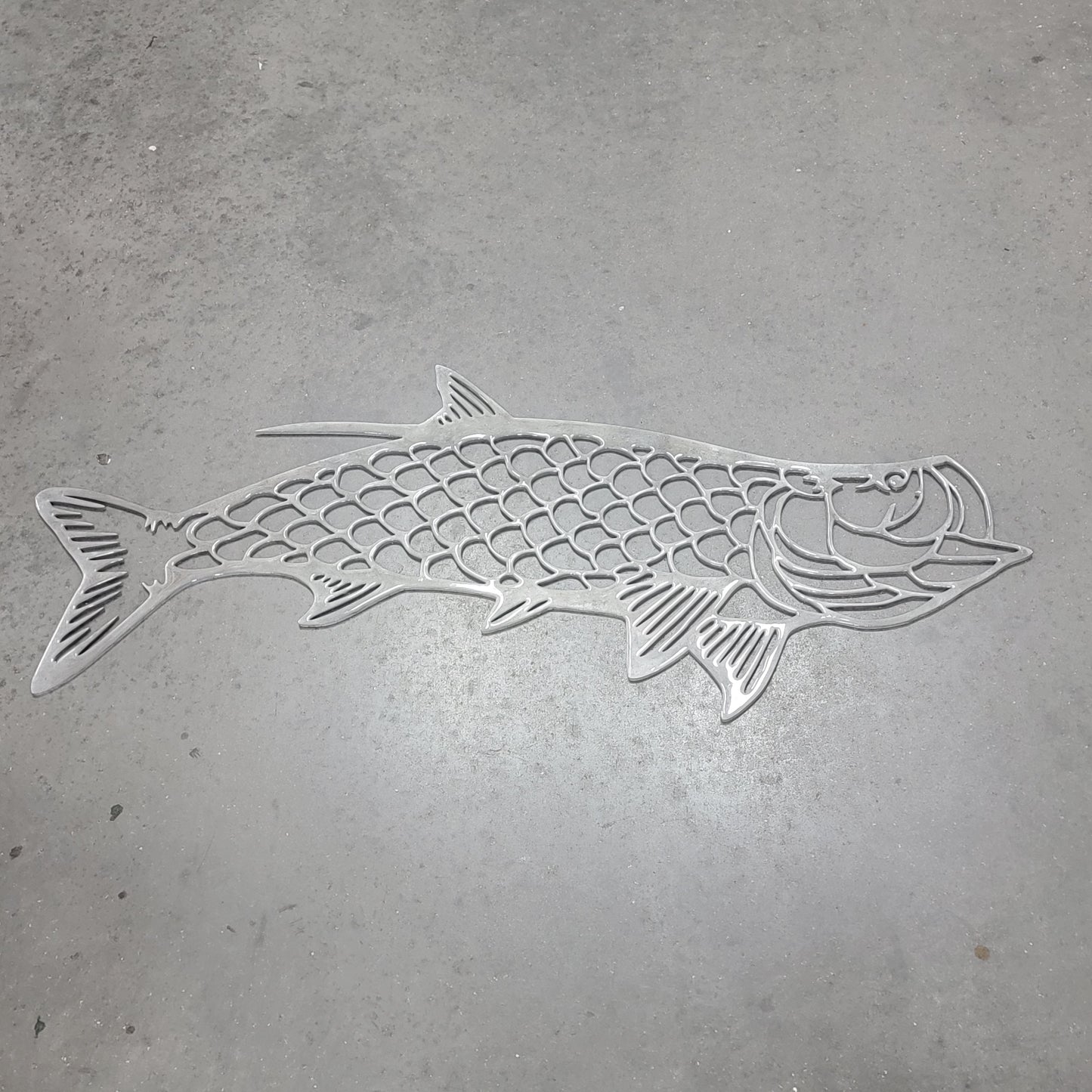 Custom Tarpon with Metallic Epoxy Home Fishing Wall Decor Art Artwork