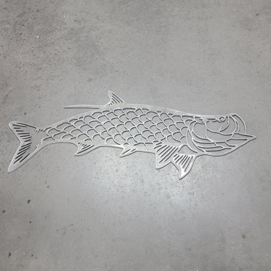 Custom Tarpon with Metallic Epoxy Home Fishing Wall Decor Art Artwork
