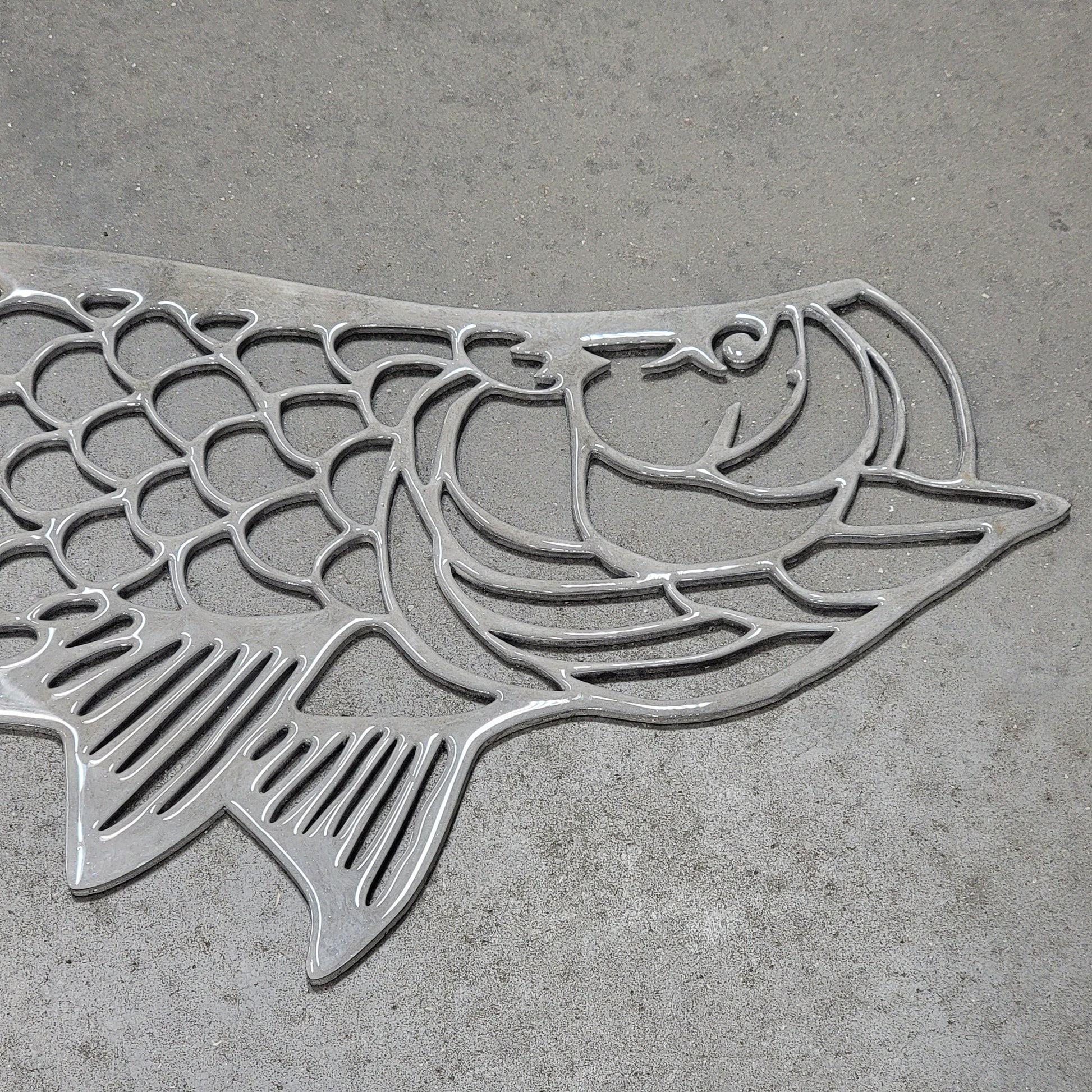 Custom Tarpon with Metallic Epoxy Home Fishing Wall Decor Art Artwork