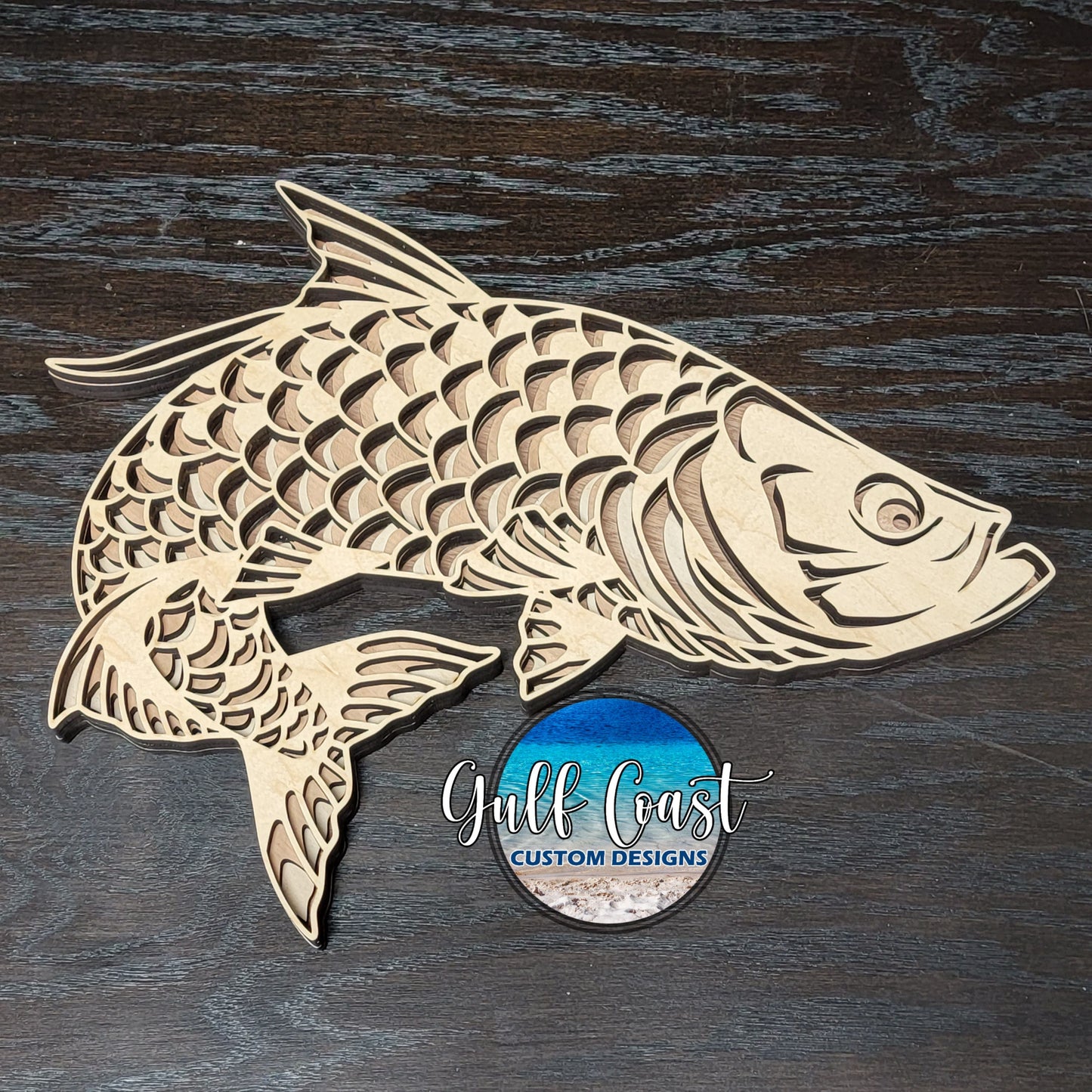 Tarpon Multi-layer Wood Wall Art Fishing Kitchen Decor counter art