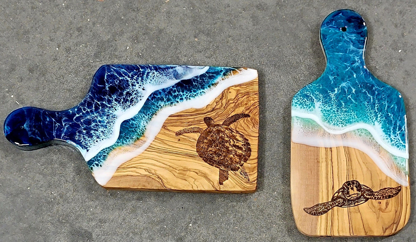 Sarasota Epoxy Art Class (Choose your day & time) - Olivewood Charcuterie Epoxy Resin Class